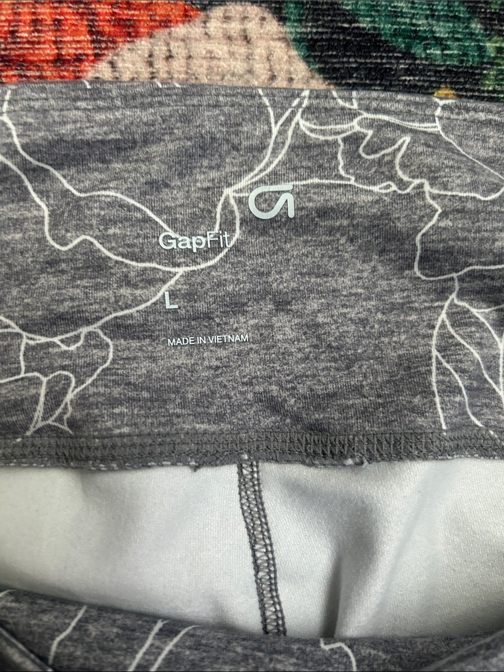 Gap Floral High-Waisted Bike Shorts, Size Large - Picture 4 of 5